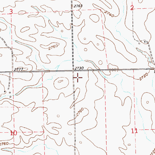 Topographic Map of Four Eyes Substation, ND
