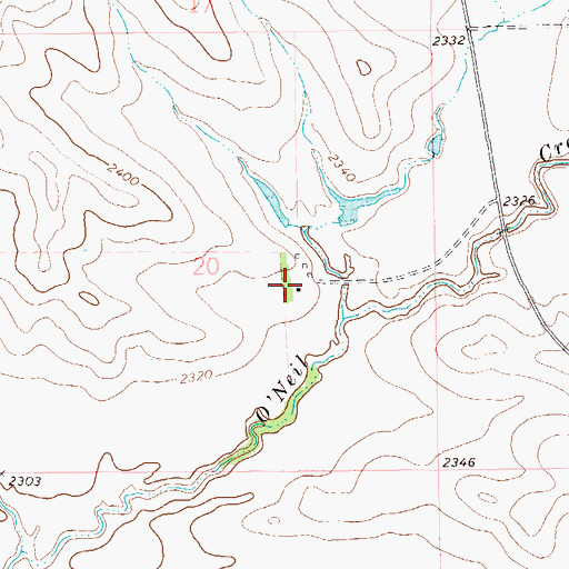 Topographic Map of Gorrell Ranch, ND