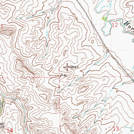 Topographic Map of Winter Headquarters Water Well, ND