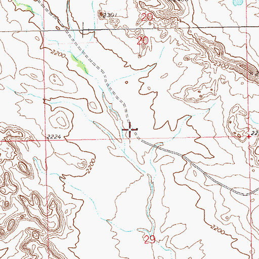 Topographic Map of Turnquist Ranch, ND