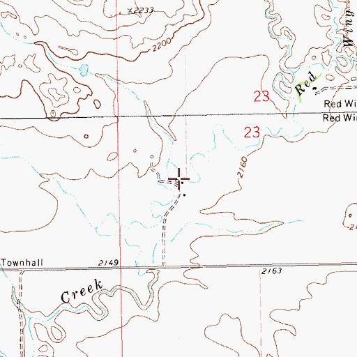 Topographic Map of P Wright and G Wright Ranch, ND