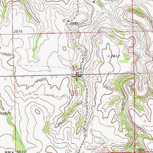 Topographic Map of Bassaraba Ranch, ND