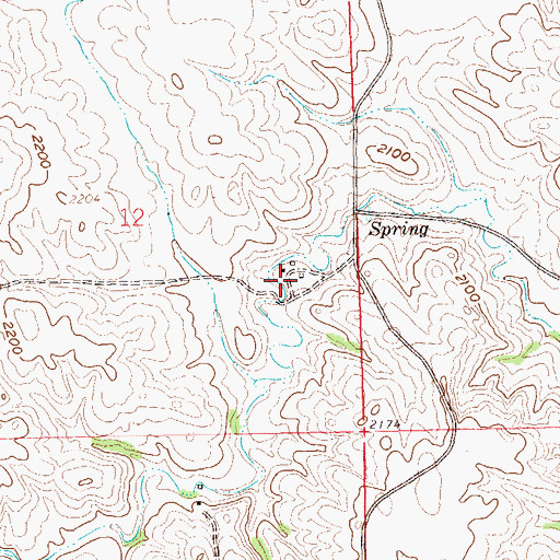 Topographic Map of Hoffman Ranch, ND
