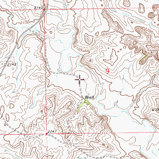 Topographic Map of James Ranch, ND