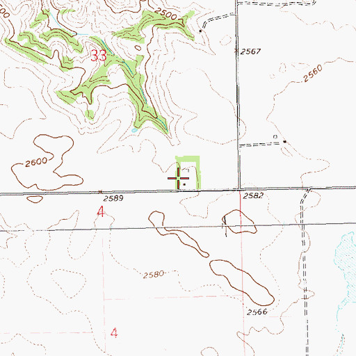Topographic Map of Johnston Ranch, ND