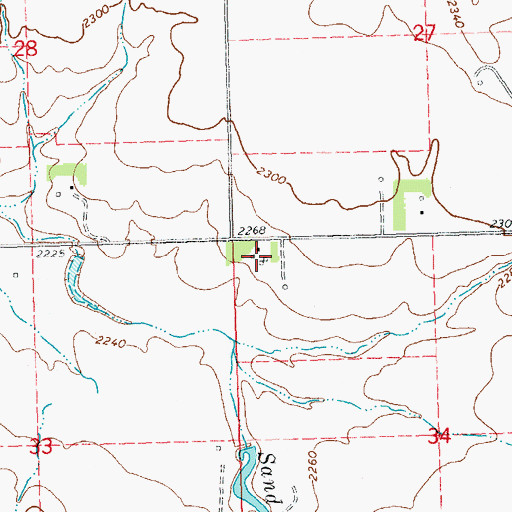Topographic Map of Swanson Ranch, ND