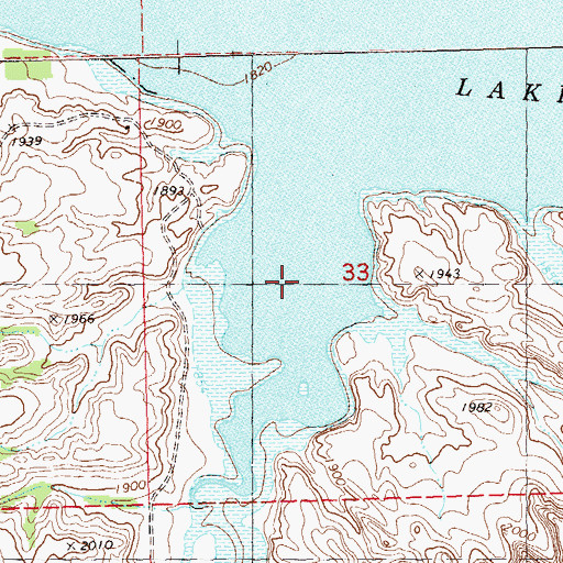 Topographic Map of Sand Creek Bay, ND