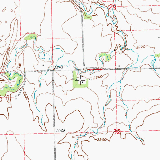 Topographic Map of Thompson Ranches, ND