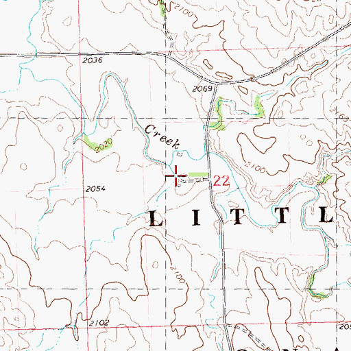 Topographic Map of R Wahus Ranch, ND