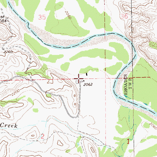Topographic Map of Rockeman Ranch, ND
