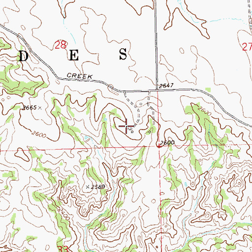 Topographic Map of New Comb Rnach, ND