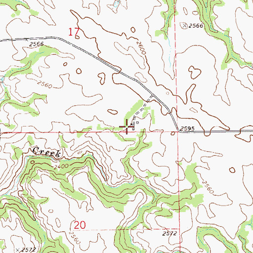 Topographic Map of Robinson Ranch, ND