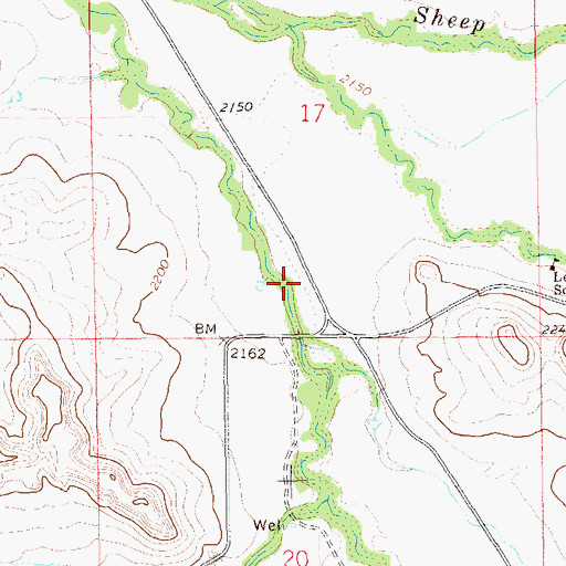Topographic Map of Skaar Substation, ND