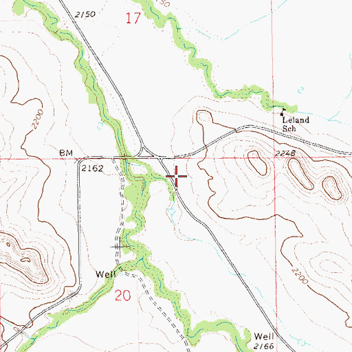 Topographic Map of Squaw Gap Substation, ND