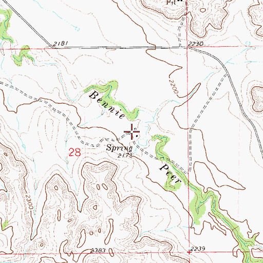 Topographic Map of R Peak Ranch, ND