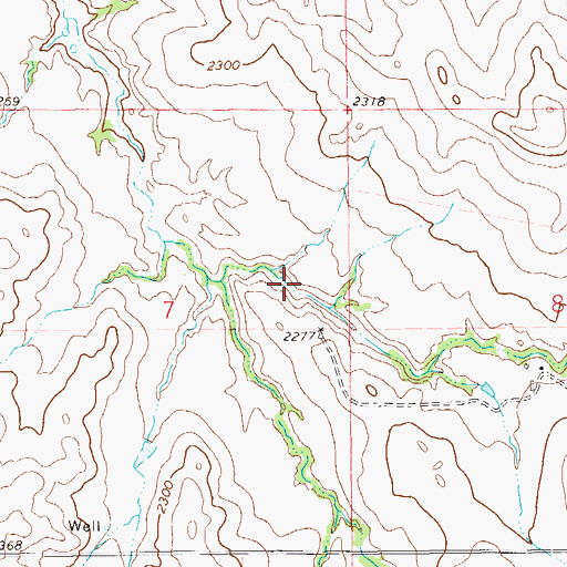 Topographic Map of Greenwood Headquarters Water Well, ND