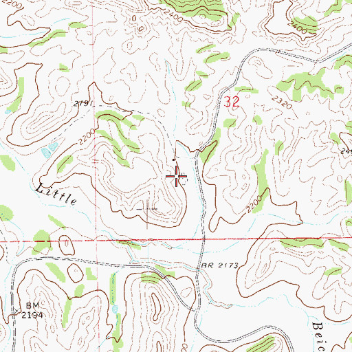 Topographic Map of E Trotter Ranch, ND