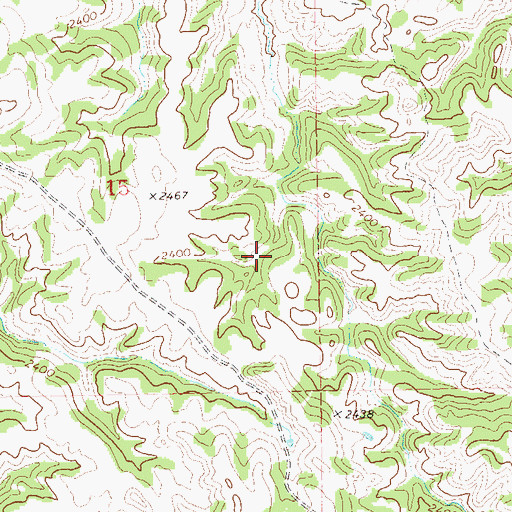 Topographic Map of Flat Top Butte Oil Field, ND
