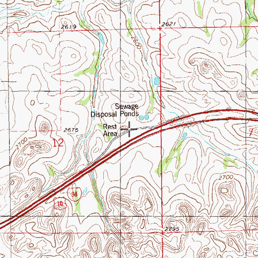 Topographic Map of Camel Hump Campground, ND