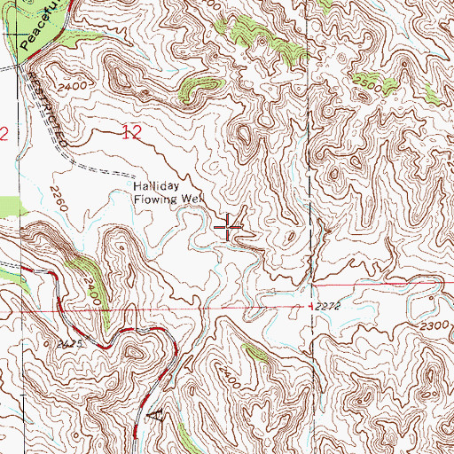 Topographic Map of Halliday Well Recreation Site, ND