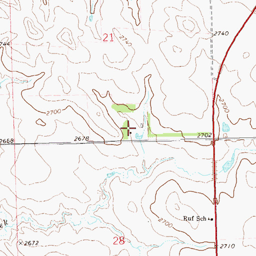 Topographic Map of Haag Ranch, ND