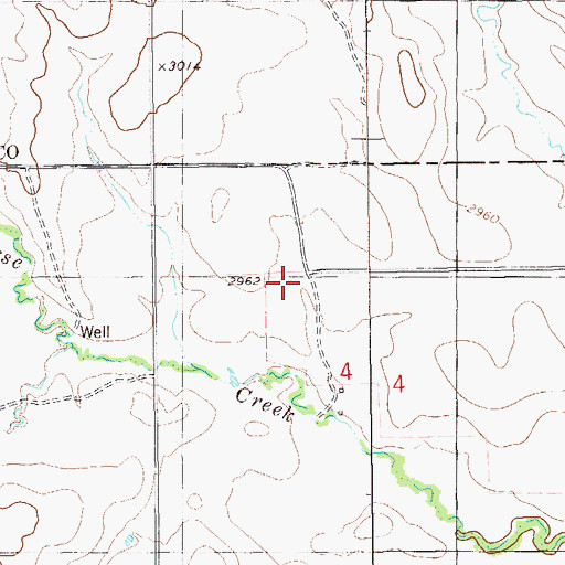 Topographic Map of Tennant Ranch, ND