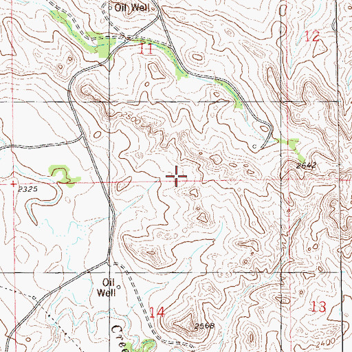 Topographic Map of Medora Oil Field, ND