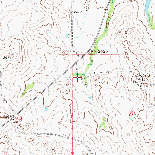 Topographic Map of M Leland Ranch, ND