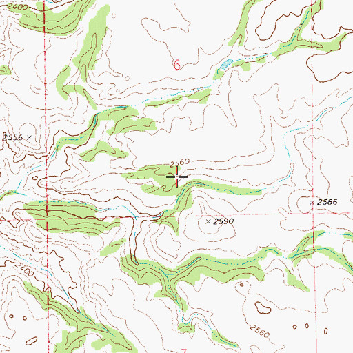 Topographic Map of Ice Caves Point of Interest, ND