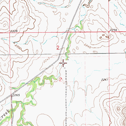 Topographic Map of H Wheeling Ranch, ND