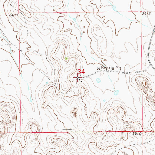 Topographic Map of C Fitzgerald Ranch, ND