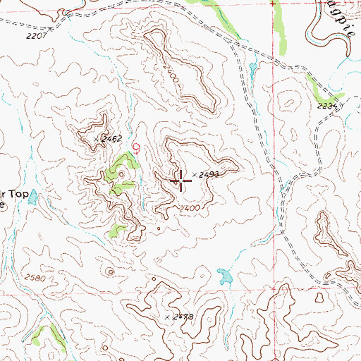 Topographic Map of Big Top Research Natural Area, ND