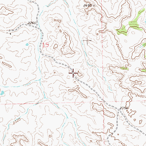 Topographic Map of Castel Rock, ND
