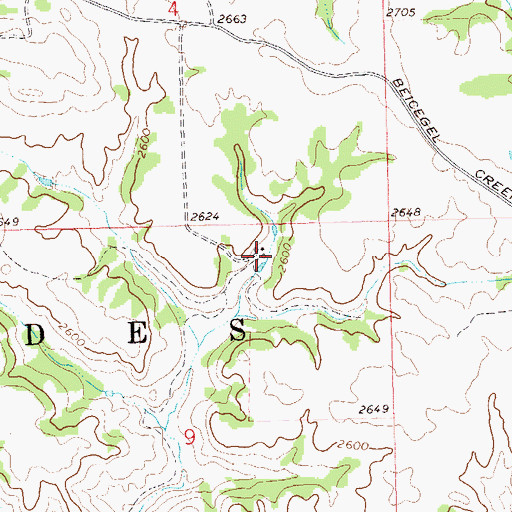 Topographic Map of Sipe Ranch, ND