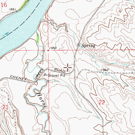 Topographic Map of Mule Creek Substation, ND