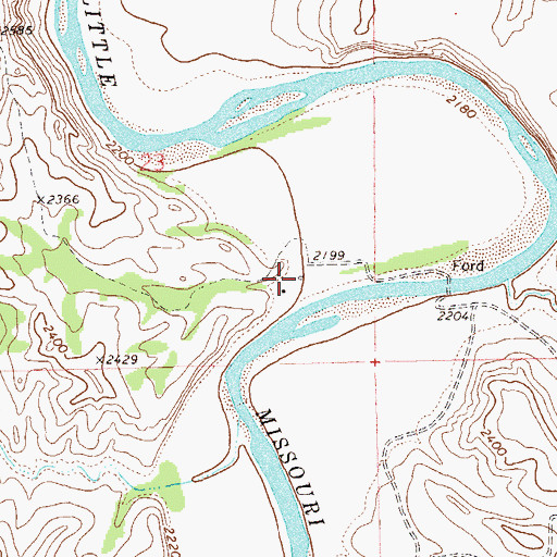 Topographic Map of McLeod Ranch, ND