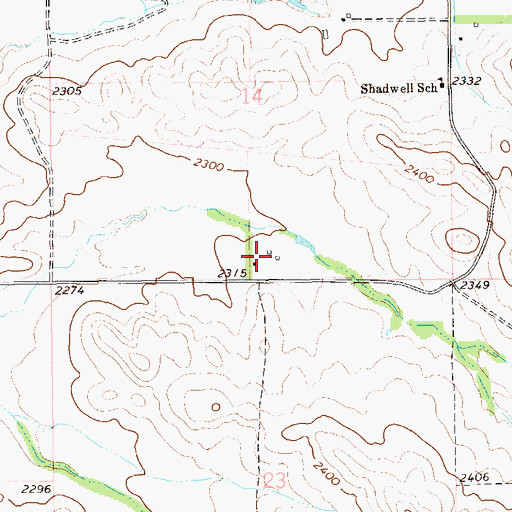 Topographic Map of Thompson Ranch, ND