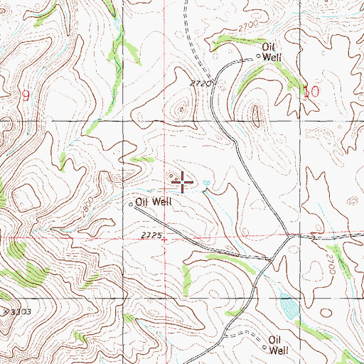 Topographic Map of Sully Water Hole Campground, ND