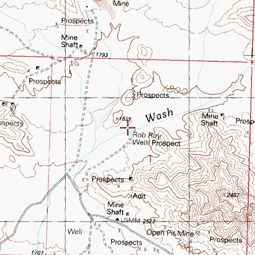 Topographic Map of Rob Roy Well, AZ