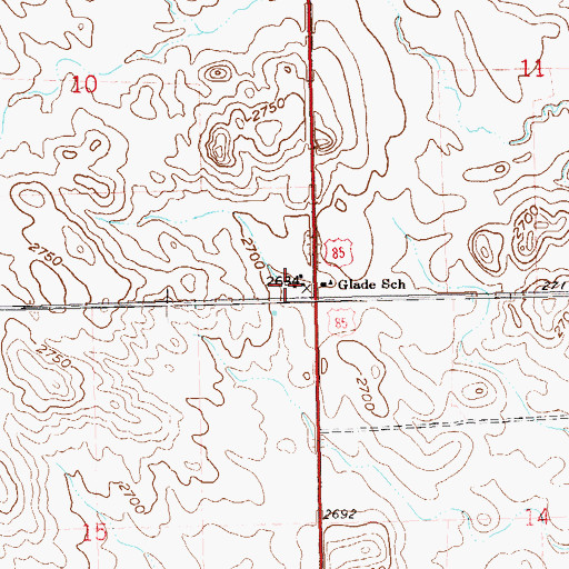 Topographic Map of Fairfield Post Office (historical), ND