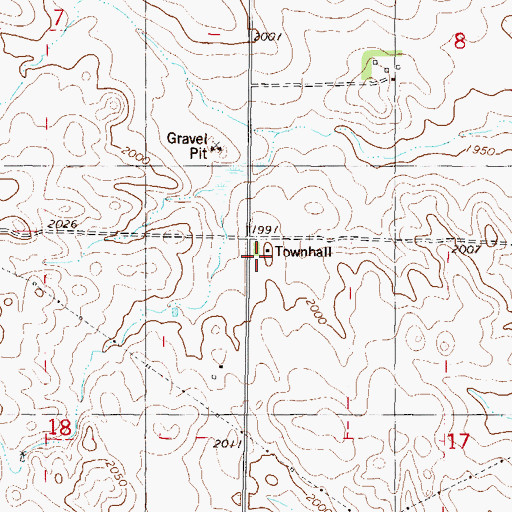 Topographic Map of Cromwell Townhall, ND