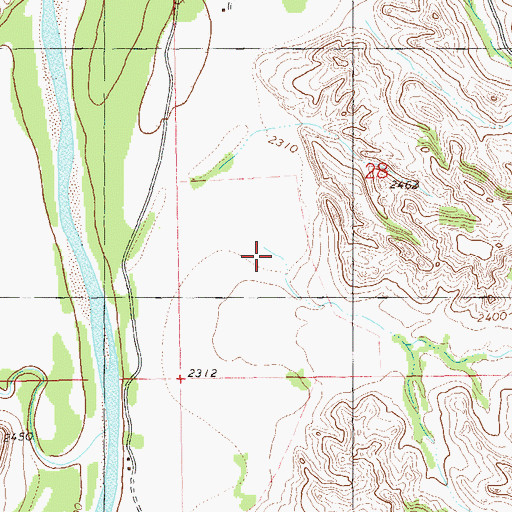 Topographic Map of Little Creek, ND