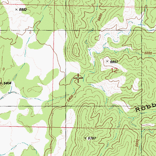 Topographic Map of Robbers Roost Canyon, AZ