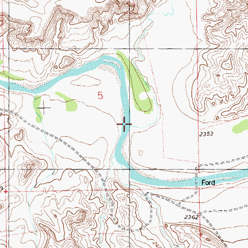 Topographic Map of Bear Creek, ND