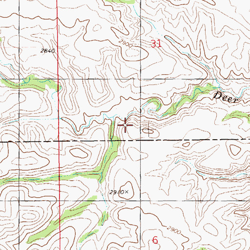 Topographic Map of Indian Creek, ND