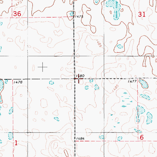 Topographic Map of LaMoure County, ND