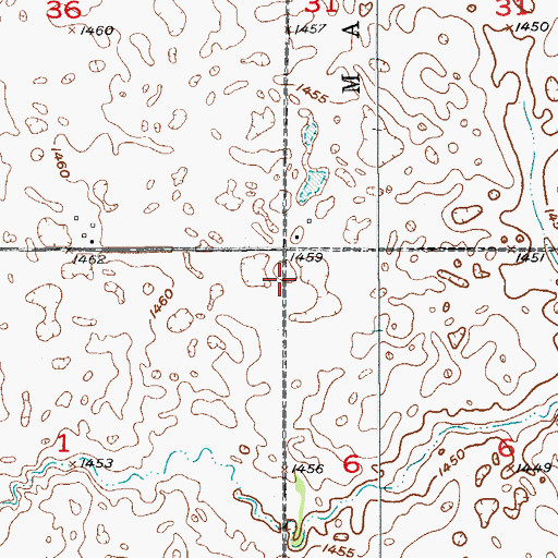 Topographic Map of Dickey County, ND