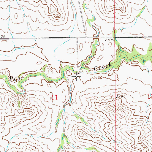 Topographic Map of Interstate Land and Cattle, ND