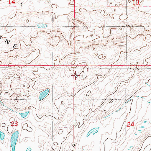 Topographic Map of Streeter Moraine, ND