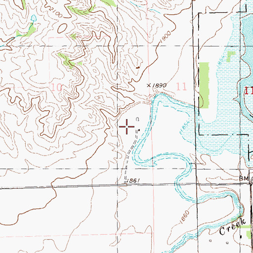 Topographic Map of C Wilson Ranch, ND